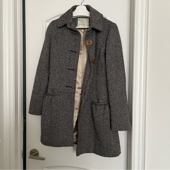Grey Wool Blend Coat (Size M) - Picture 1 of 4